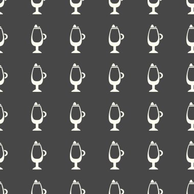 Kahve vektör çizim Dikişsiz desen arka plan üzerinde