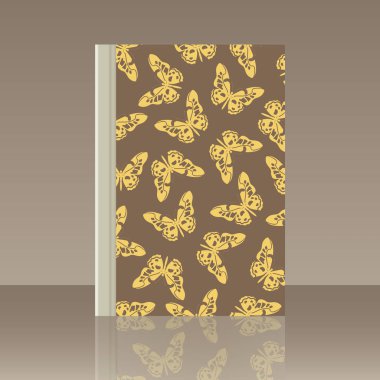 Kelebek ve kitap. Nesnenin gerçekçi görüntü