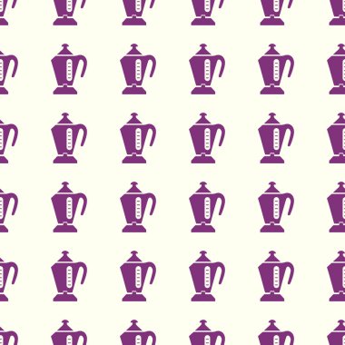 Su ısıtıcısı vektör çizim Dikişsiz desen arka plan üzerinde