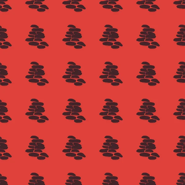 Pilze Vektor Illustration auf einem nahtlosen Muster Hintergrund — Stockvektor