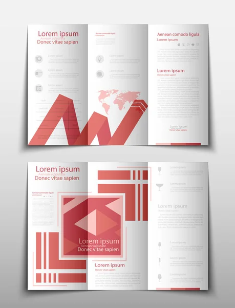 Brochure couverture présentation résumé géométrique fond, mise en page en format A4 pliage technologie rapport annuel brochure brochure conception modèle vecteur — Image vectorielle