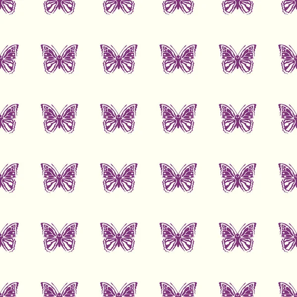 Εικονογράφηση διάνυσμα πεταλούδα σε φόντο χωρίς ραφή πρότυπο — Διανυσματικό Αρχείο