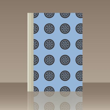 Araba tekerlek ve kitap. Nesnenin gerçekçi görüntü