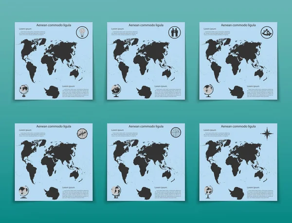 Φυλλάδιο συνοδευτική παρουσίαση αφηρημένη χάρτη γεωγραφική επιχειρήσεων infographics, τεχνολογίας ετήσια έκθεση φυλλάδιο σχεδιασμό flyer πρότυπο διάνυσμα — Διανυσματικό Αρχείο