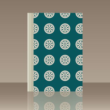 Araba tekerlek ve kitap. Nesnenin gerçekçi görüntü