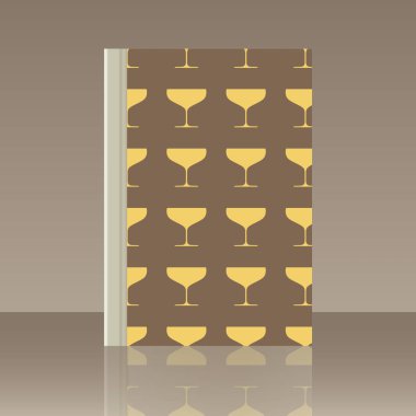 Kadehlerin ve kitap. Nesnenin gerçekçi görüntü