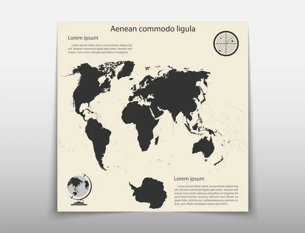 Portada folleto presentación mapa abstracto geográfico negocios infografías, tecnología informe anual folleto folleto diseño plantilla vector — Archivo Imágenes Vectoriales