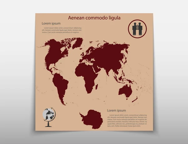 Portada folleto presentación mapa abstracto geográfico negocios infografías, tecnología informe anual folleto folleto diseño plantilla vector — Archivo Imágenes Vectoriales