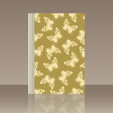 Kelebek ve kitap. Nesnenin gerçekçi görüntü