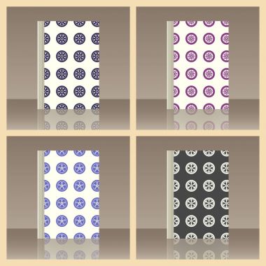 Araba tekerlek ve kitap. Nesnenin gerçekçi görüntü