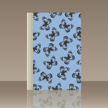 Kelebek ve kitap. Nesnenin gerçekçi görüntü