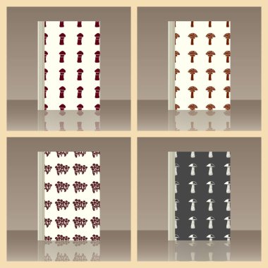 Mantar ve kitap. Nesnenin gerçekçi görüntü