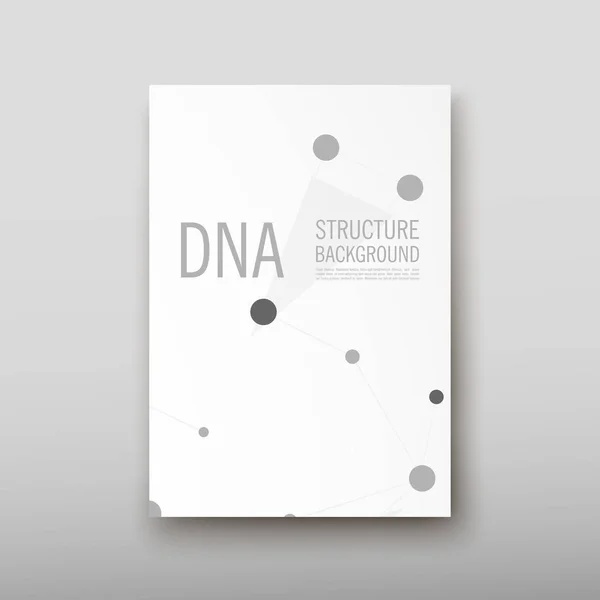 Dna abstrakte geometrische Hintergrund, Layout in a4 Set Technologie Broschüre Flyer Design Template Vektor Schatten — Stockvektor