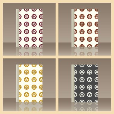 Araba tekerlek ve kitap. Nesnenin gerçekçi görüntü