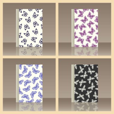 Kelebek ve kitap. Nesnenin gerçekçi görüntü