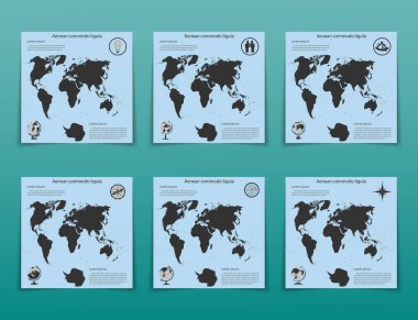 Broşür kapak sunu soyut harita coğrafi iş infographics, teknoloji yıllık rapor broşür afiş tasarım şablonu vektör