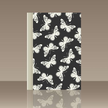 Kelebek ve kitap. Nesnenin gerçekçi görüntü