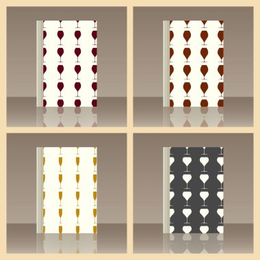 Kadehlerin ve kitap. Nesnenin gerçekçi görüntü