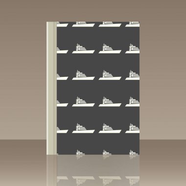 Deniz ulaşımı ve kitap. Nesnenin gerçekçi görüntü