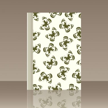 Kelebek ve kitap. Nesnenin gerçekçi görüntü