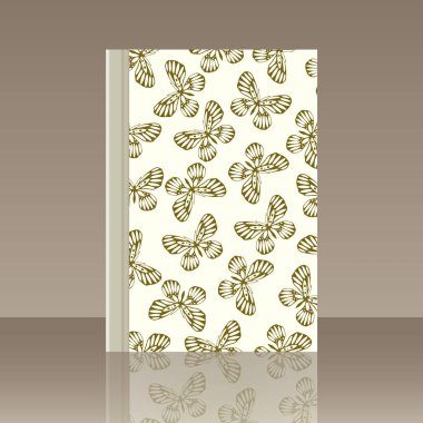 Kelebek ve kitap. Nesnenin gerçekçi görüntü