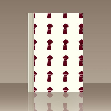 Mantar ve kitap. Nesnenin gerçekçi görüntü