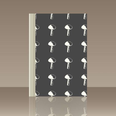 Mantar ve kitap. Nesnenin gerçekçi görüntü