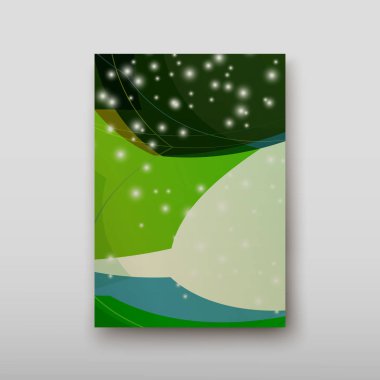 Broşür kapak sunu geometrik arka plan, A4 set teknoloji broşür afiş tasarım şablonu vektör gölge düzeninde