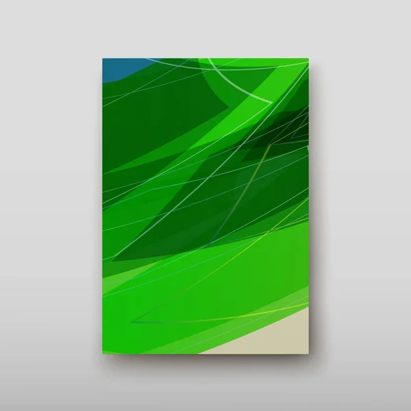 リーフレット カバー プレゼンテーション抽象的な幾何学的な背景、A4 セット技術パンフレット チラシ デザイン テンプレート ベクトル影のレイアウト — ストックベクタ