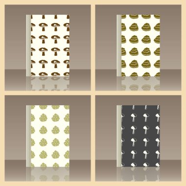 Mantar ve kitap. Nesnenin gerçekçi görüntü