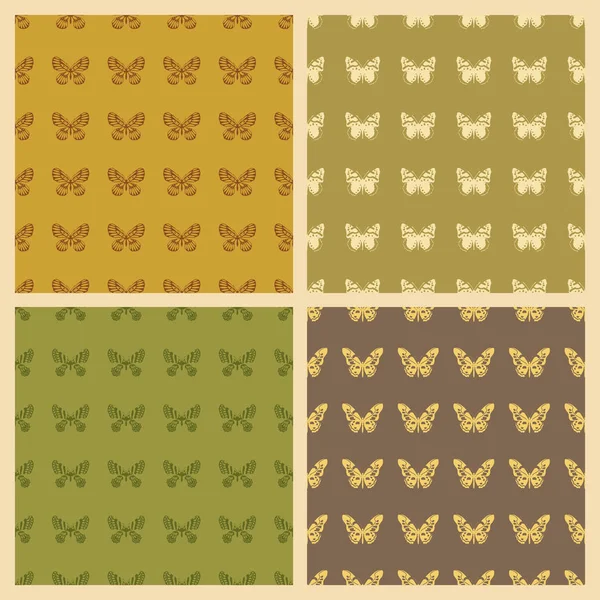 Ilustracja wektorowa motyl na tle wzór — Wektor stockowy