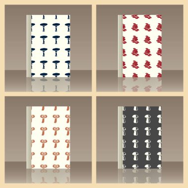 Mantar ve kitap. Nesnenin gerçekçi görüntü