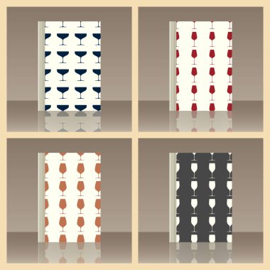 Kadehlerin ve kitap. Nesnenin gerçekçi görüntü