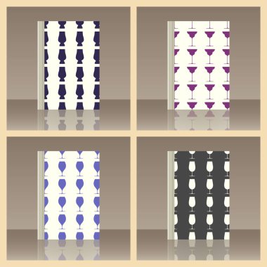 Kadehlerin ve kitap. Nesnenin gerçekçi görüntü