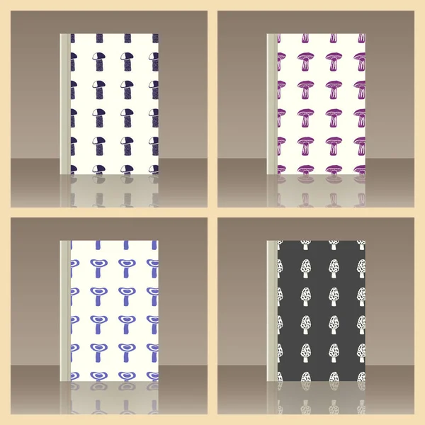 Mantar ve kitap. Nesnenin gerçekçi görüntü