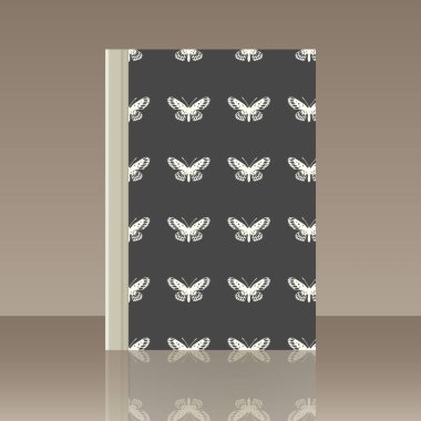 Kelebek ve kitap. Nesnenin gerçekçi görüntü