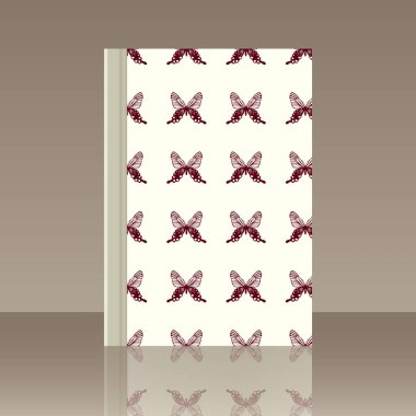 Kelebek ve kitap. Nesnenin gerçekçi görüntü