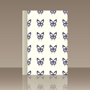 Kelebek ve kitap. Nesnenin gerçekçi görüntü