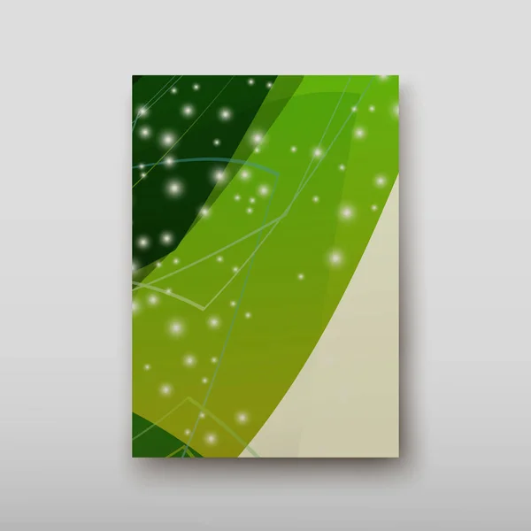 Brochure cover presentatie abstracte geometrische achtergrond, lay-out in A4 instellen technologie brochure flyer ontwerp sjabloon vector schaduw — Stockvector