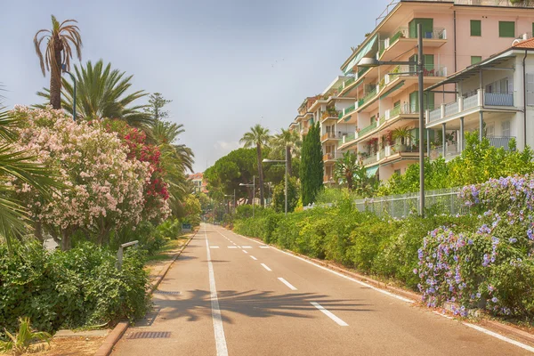 Die straße in san remo - stadtzentrum, italien — Stockfoto