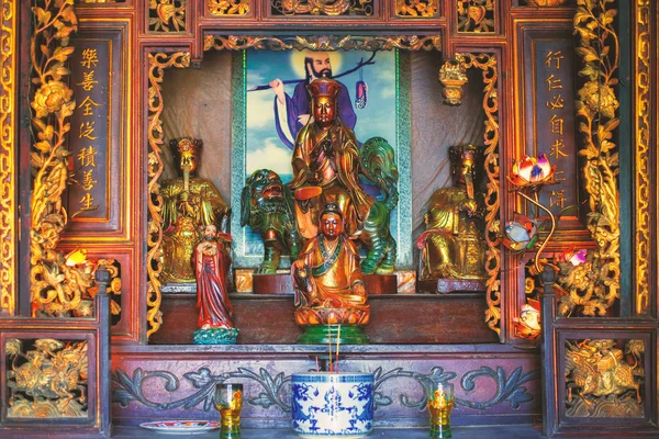 Can Tho Vietnam Noviembre 2014 Altar Del Templo Del Budismo — Foto de Stock
