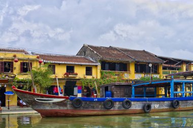 Balıkçı teknesi Hoi Vietnamca kasaba, bir