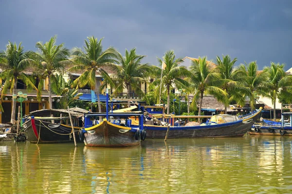 Hoi Vietnam Junio 2017 Barco Pesca Ciudad Vietnamita Hoi — Foto de Stock
