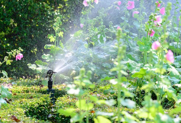 Sistema de rociadores de agua de jardín . — Foto de Stock