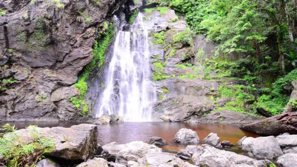 Khlong Lan Cascada Parque Nacional Kamphaeng Phet Tailandia — Vídeos de Stock