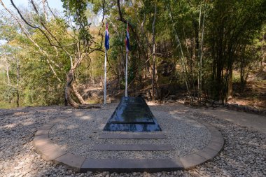 Cehennem ateşi pass memorial Kanchanaburi, Tayland.