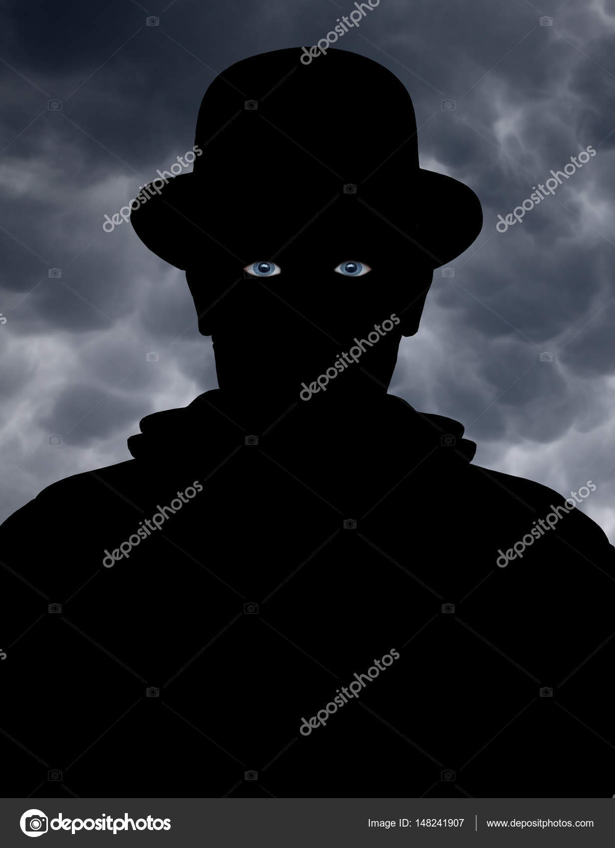 shadow hat man
