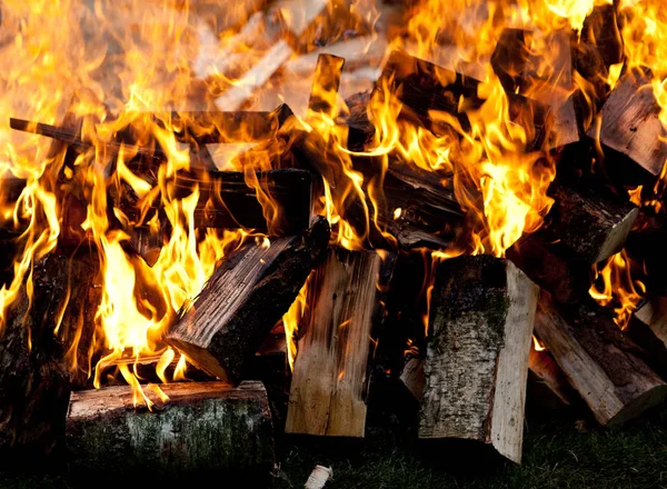 Detail of burning fire — Stock Photo, Image