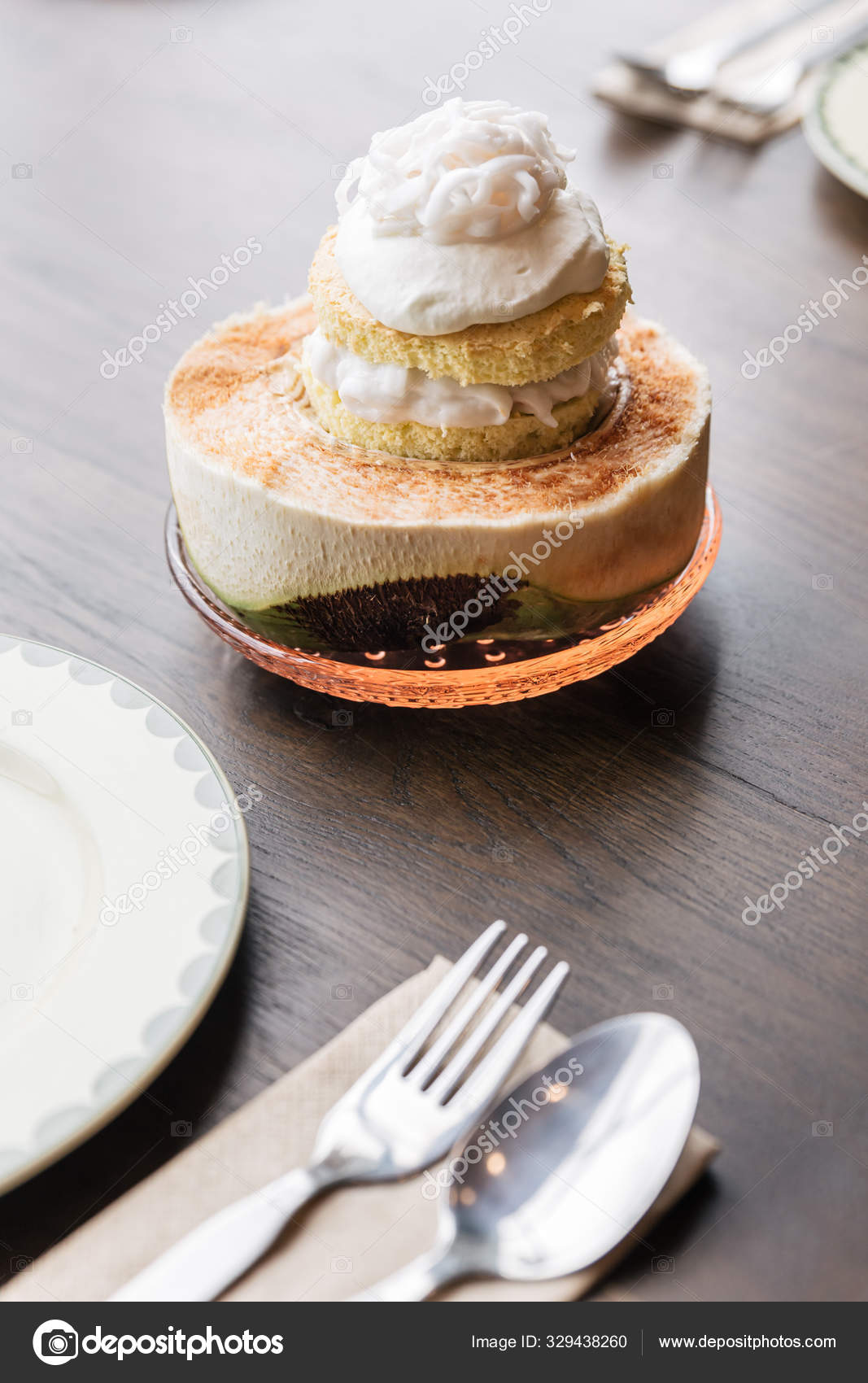 Coconut Ice Cream Cake Topping Coconut Meat Serve Cut Half Stock Photo By C Artitwpd Coconut Ice Cream Cake Topping Coconut Meat Serve Cut Half Stock Photo By C Artitwpd