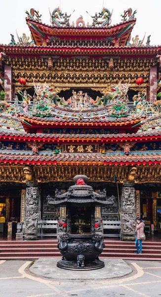 Templo Alishan Shouzhen Templo Más Grande Alishan Con Turistas Condado —  Fotos de Stock